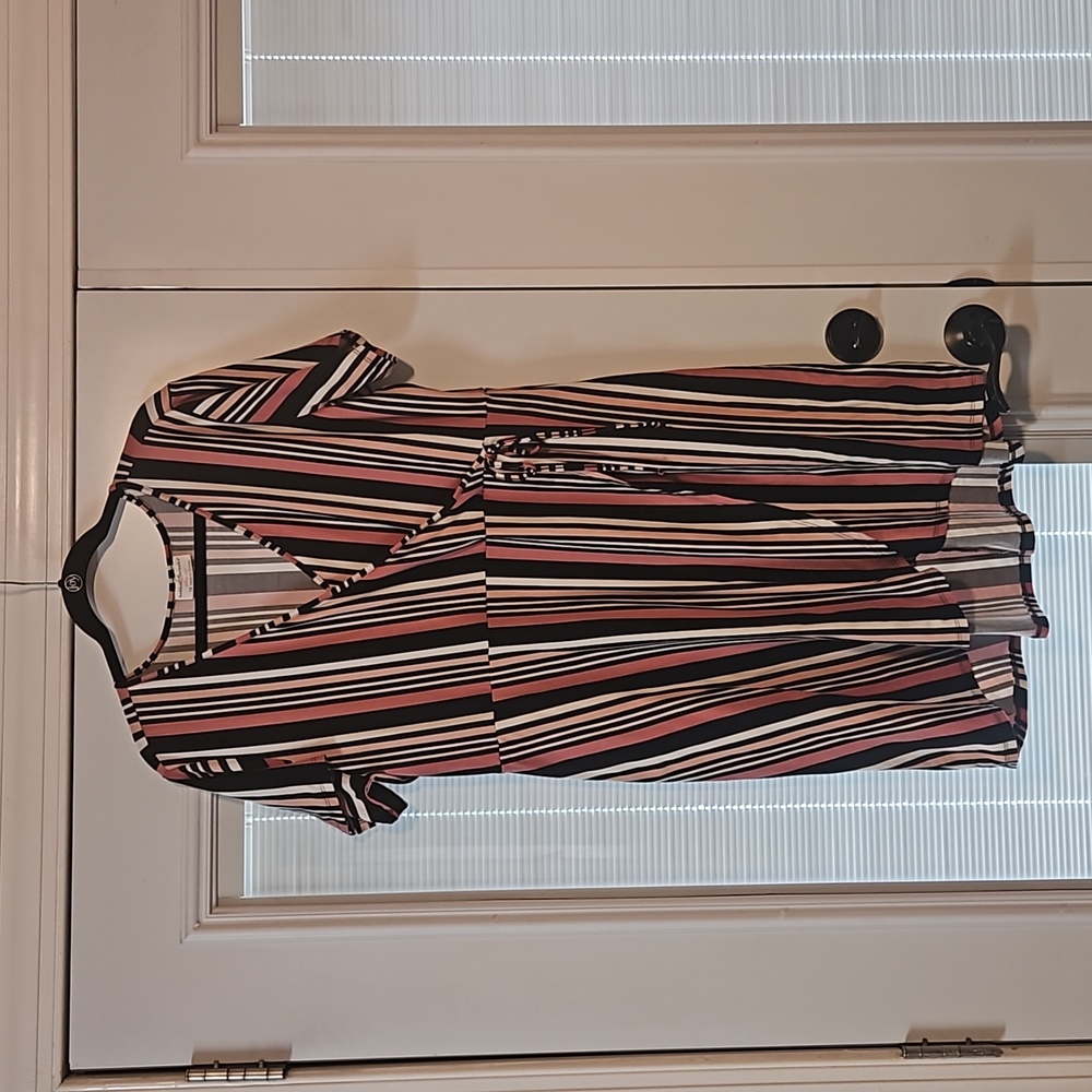 BOBBIE BROOKS PLUS SIZE STRIPPED DRESS SIZE 1X